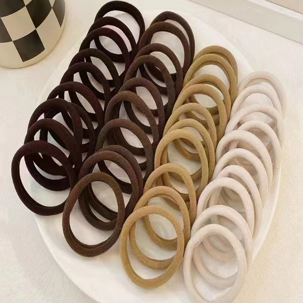 Galvos odos draugi plaukų gumelė, megzta iš poliesterio ir nailono, aukšta elastingumas, atsparumas lūžimui, Korėjietiškas stilius