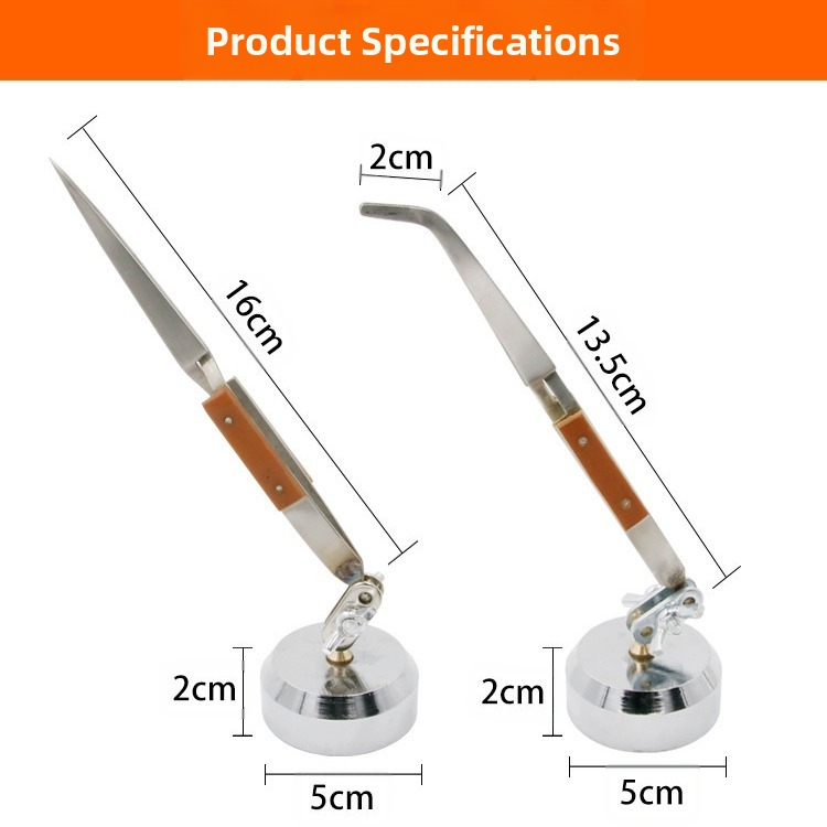 Универсален настолен пружинен захват с прави и извити челюсти – бижутерски инструмент за заваряване и фиксиране на пинсети