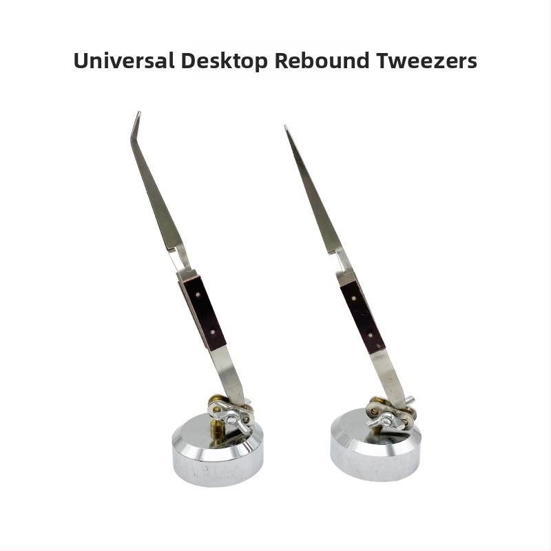 Универсален настолен пружинен захват с прави и извити челюсти – бижутерски инструмент за заваряване и фиксиране на пинсети