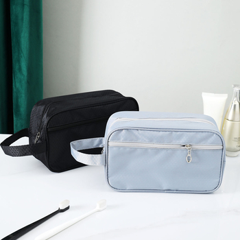 Vodootporna torbica za toaletne potrepštine od najlona, unisex dizajn, poliesterska podstava, Island Ocean branda, prijenosno putovanje skladištenje