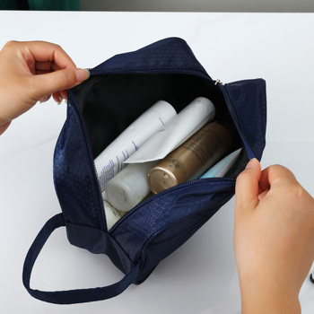 Vodootporna torbica za toaletne potrepštine od najlona, unisex dizajn, poliesterska podstava, Island Ocean branda, prijenosno putovanje skladištenje