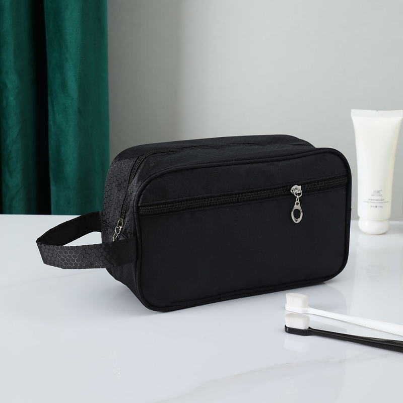 Vodootporna torbica za toaletne potrepštine od najlona, unisex dizajn, poliesterska podstava, Island Ocean branda, prijenosno putovanje skladištenje