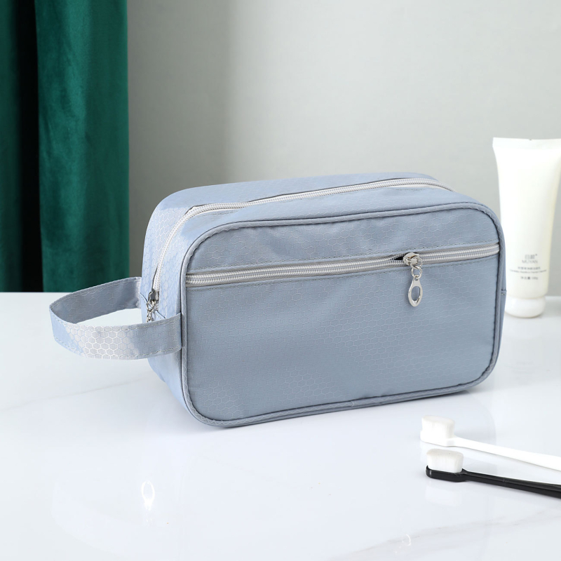 Vodootporna torbica za toaletne potrepštine od najlona, unisex dizajn, poliesterska podstava, Island Ocean branda, prijenosno putovanje skladištenje