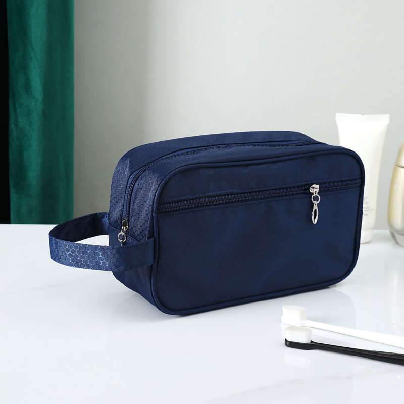 Vodootporna torbica za toaletne potrepštine od najlona, unisex dizajn, poliesterska podstava, Island Ocean branda, prijenosno putovanje skladištenje