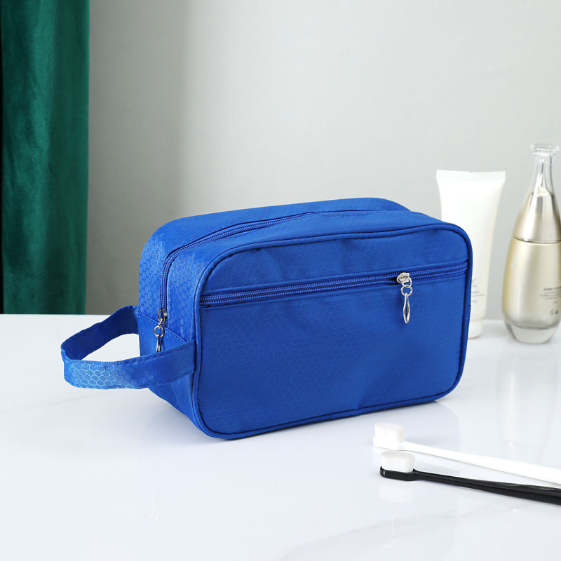 Vodootporna torbica za toaletne potrepštine od najlona, unisex dizajn, poliesterska podstava, Island Ocean branda, prijenosno putovanje skladištenje