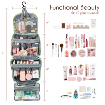 Δερμάτινο τσαντάκι καλλυντικών για ταξίδι – αγροτικό στυλ, με γάντζο, αποθήκευση