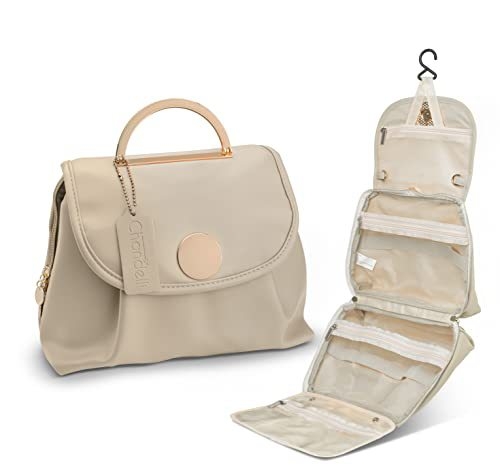 Δερμάτινο τσαντάκι καλλυντικών για ταξίδι – αγροτικό στυλ, με γάντζο, αποθήκευση