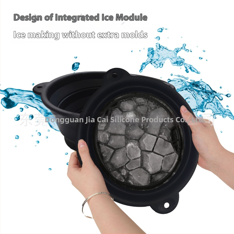 Силиконова купа за ледена баня със вградена ледена кухина, сгъваема преносима спа-устройство за стягане на кожата (Нетно тегло: 323 g; Брутно тегло: 350 g; Стил: сгъваем; Пускане: 2025)