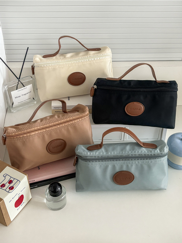 Nylon utazási kozmetikai táska, poliészter bélés, ultra könnyű és kompakt, unisex, mindennapi használatra