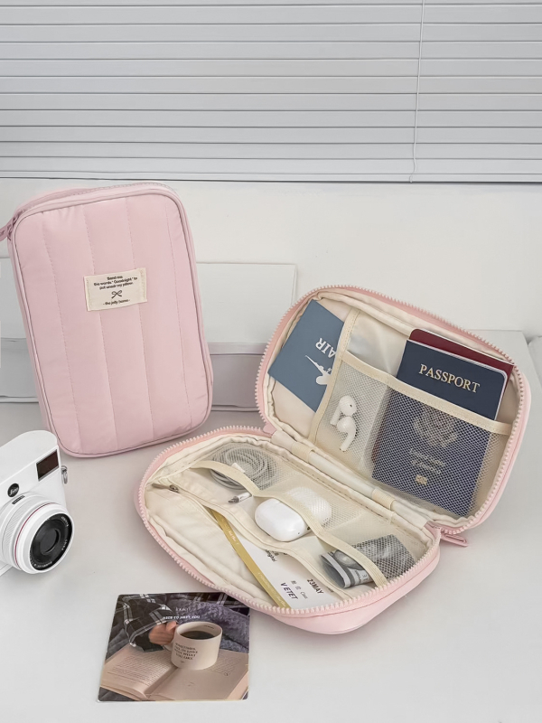 Pieštukų dėklas ir kabelių organizatorius - PU medžiaga, atsparus vandeniui, itin lengvas, didelė talpa, poliesterio įdaila