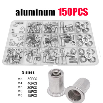 Alumínium rivet nut, lapos fej, B osztály, standard
