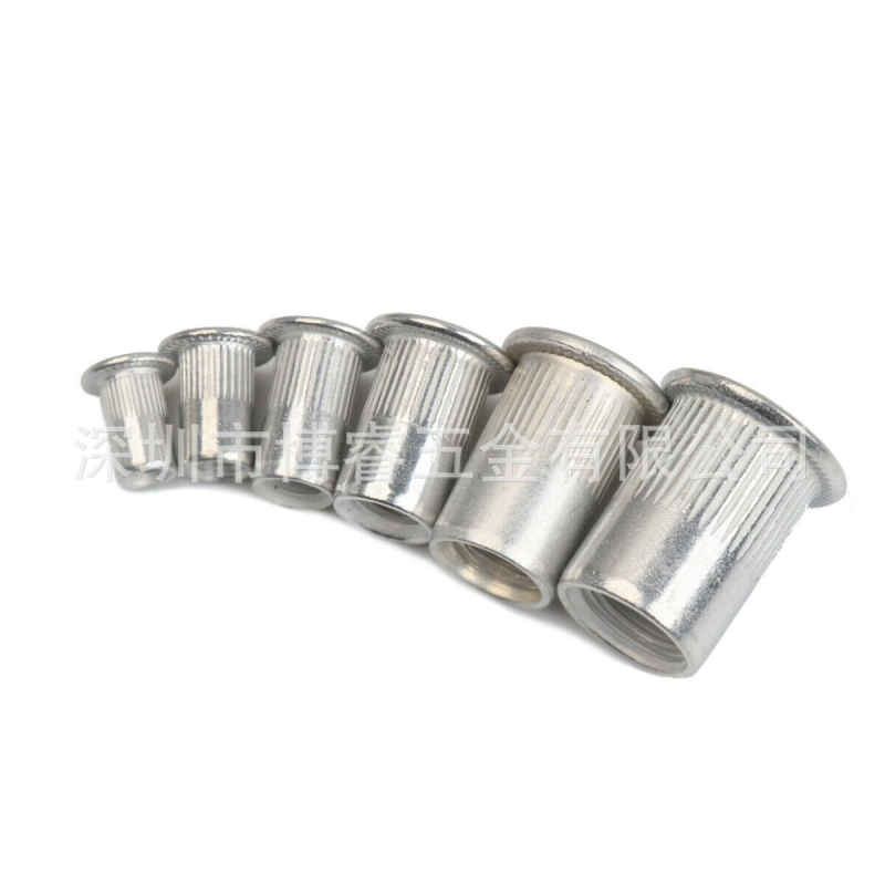 Алуминиев rivet nut, плоска глава, клас B, стандарт