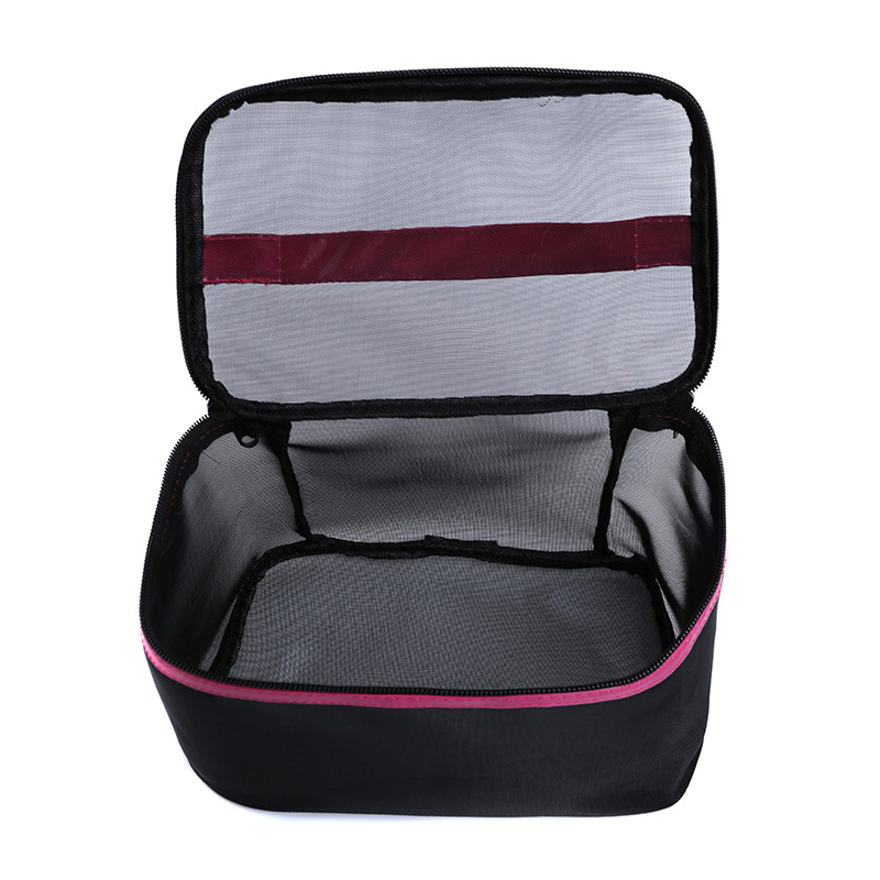 Kozmetikai táska – nylon anyag, poliészter bélés, négydimenziós forma, uniszex stílus