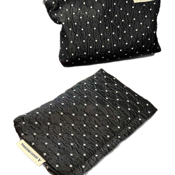 Polka Dot козметична чанта - PU материал, подплата от платно, за пътуване