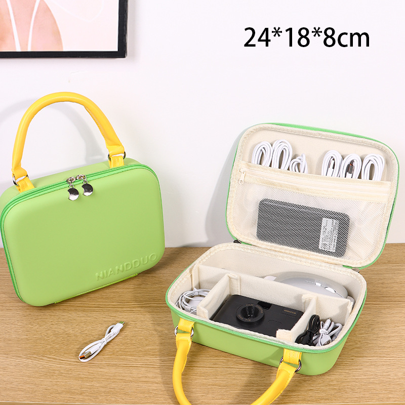 Kocka alakú EVA digitális tároló táska – sokoldalú utazásokhoz, kozmetikumok és asztali kiegészítők tárolására (kocka forma, EVA anyag, sokfunkciós)