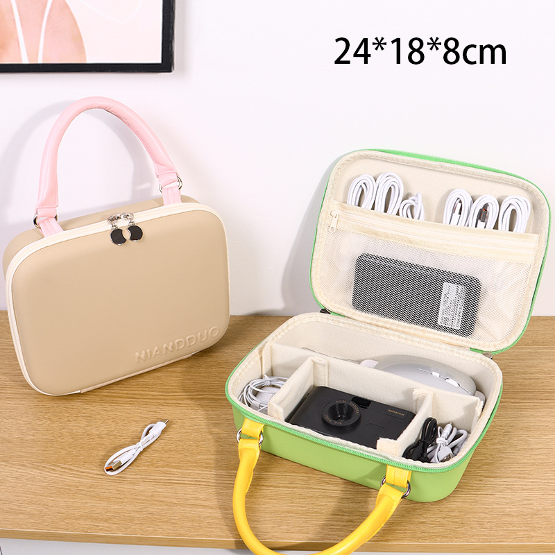 Kocka alakú EVA digitális tároló táska – sokoldalú utazásokhoz, kozmetikumok és asztali kiegészítők tárolására (kocka forma, EVA anyag, sokfunkciós)