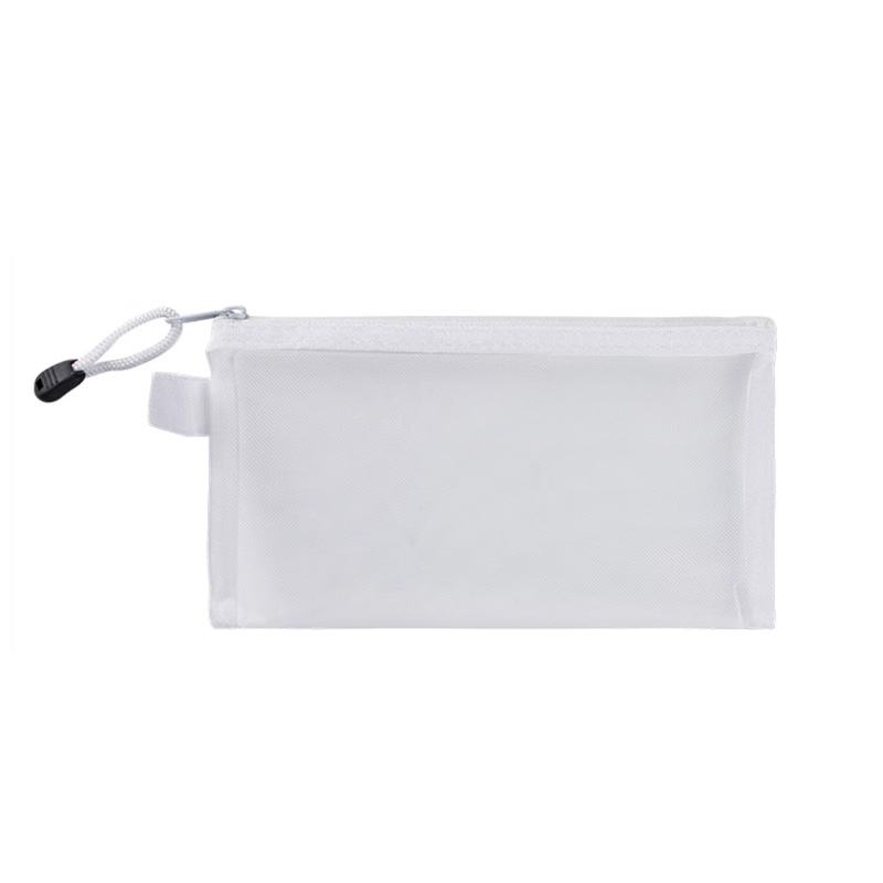 Hálós tolltartó, átlátható, nagy kapacitású, poliészter, koreai stílus, testreszabás: logó, szöveg, minta