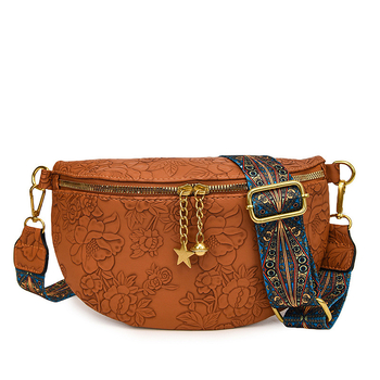 Női crossbody táska – PU anyag, poliészter bélés, cipzáras zárás, belső telefontok, 2025 tavasz