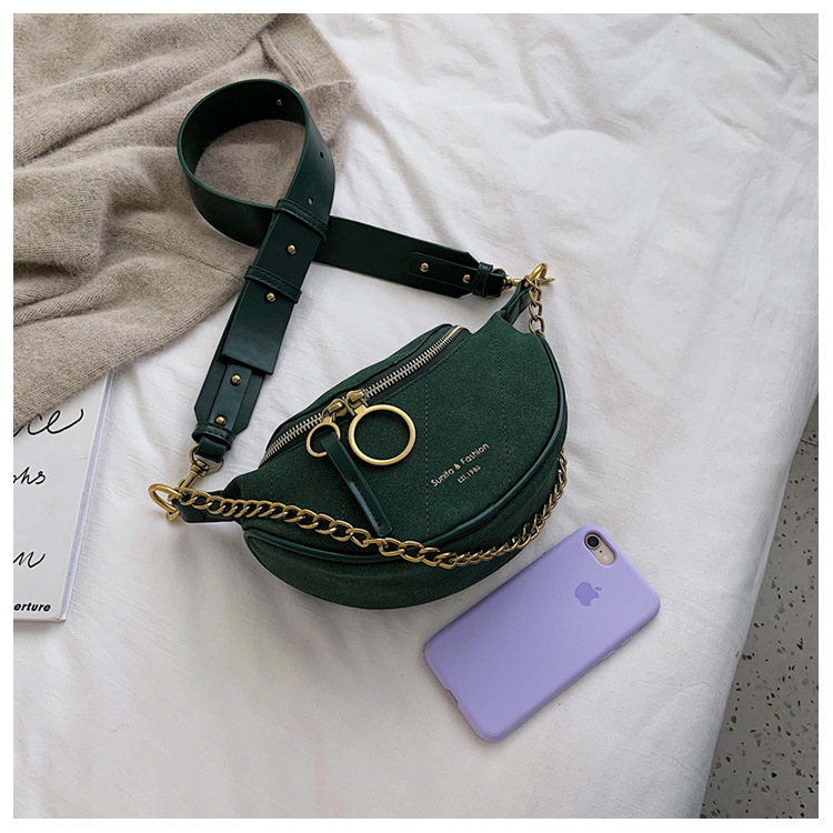 PU седловидна чанта с цип, мека триизмерна форма, подплата от полиестер, единична презрамка