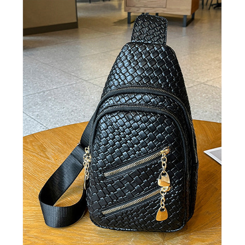 Torba preko ramena od PU kože, mekana tekstura, zatvaranje na zip, unutarnja džep, gradski minimalistički stil