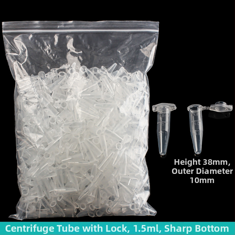 Центрифужна тръба с интегриран капак, взривоустойчива, с ключалка, конусовидно дъно с градуировка, 500 бр. в пакет