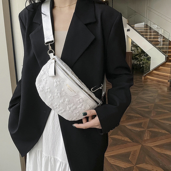 PU torbica za pojas u street fashion stilu, zatvarač, pretinac za mobitel i unutarnji patch pretinac, proljeće 2024