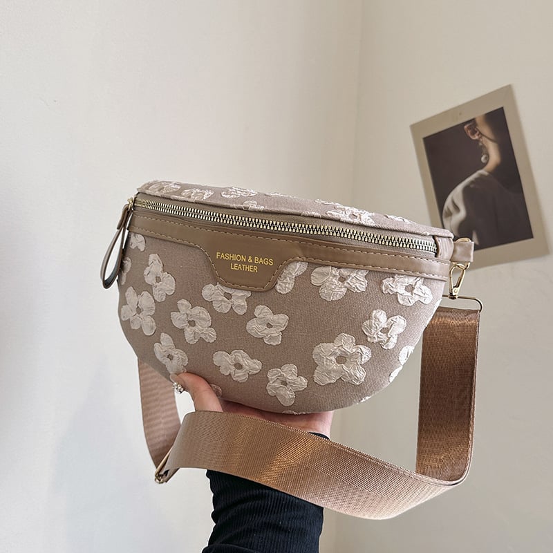 PU torbica za pojas u street fashion stilu, zatvarač, pretinac za mobitel i unutarnji patch pretinac, proljeće 2024