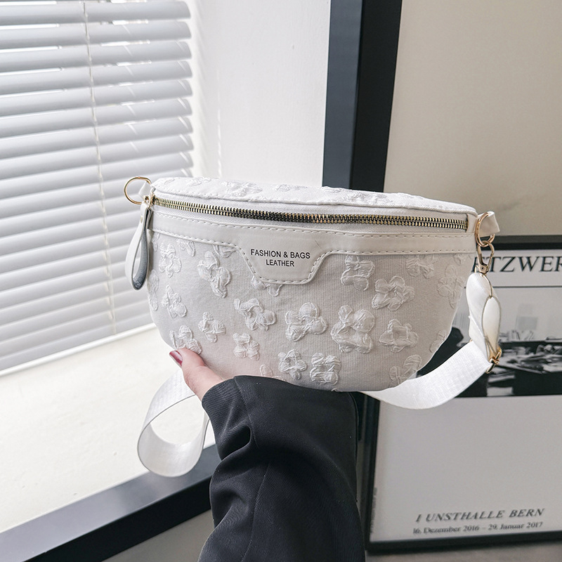 PU torbica za pojas u street fashion stilu, zatvarač, pretinac za mobitel i unutarnji patch pretinac, proljeće 2024