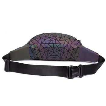 Sportska pojas torba PU materijala, geometrijski uzorak, unisex, pretinac za pohranu, za aktivnosti na otvorenom