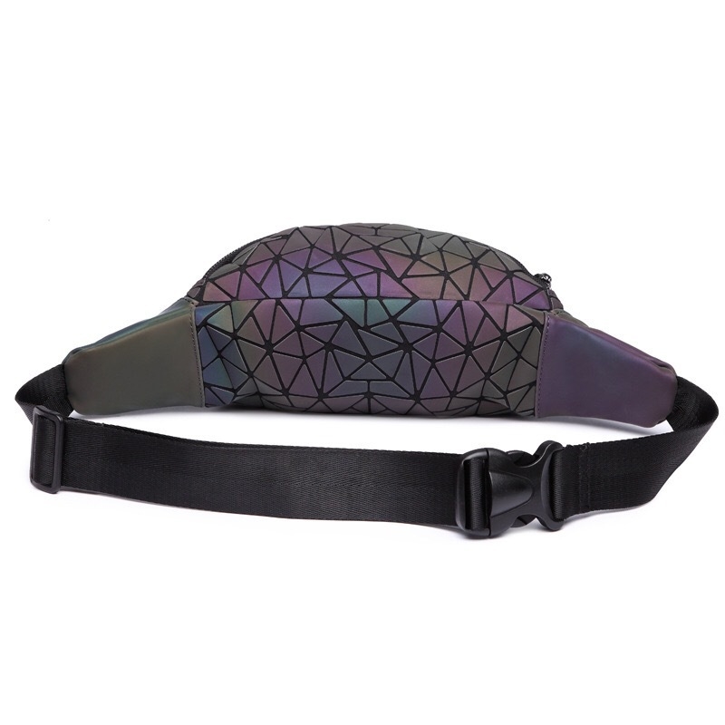 Sportska pojas torba PU materijala, geometrijski uzorak, unisex, pretinac za pohranu, za aktivnosti na otvorenom