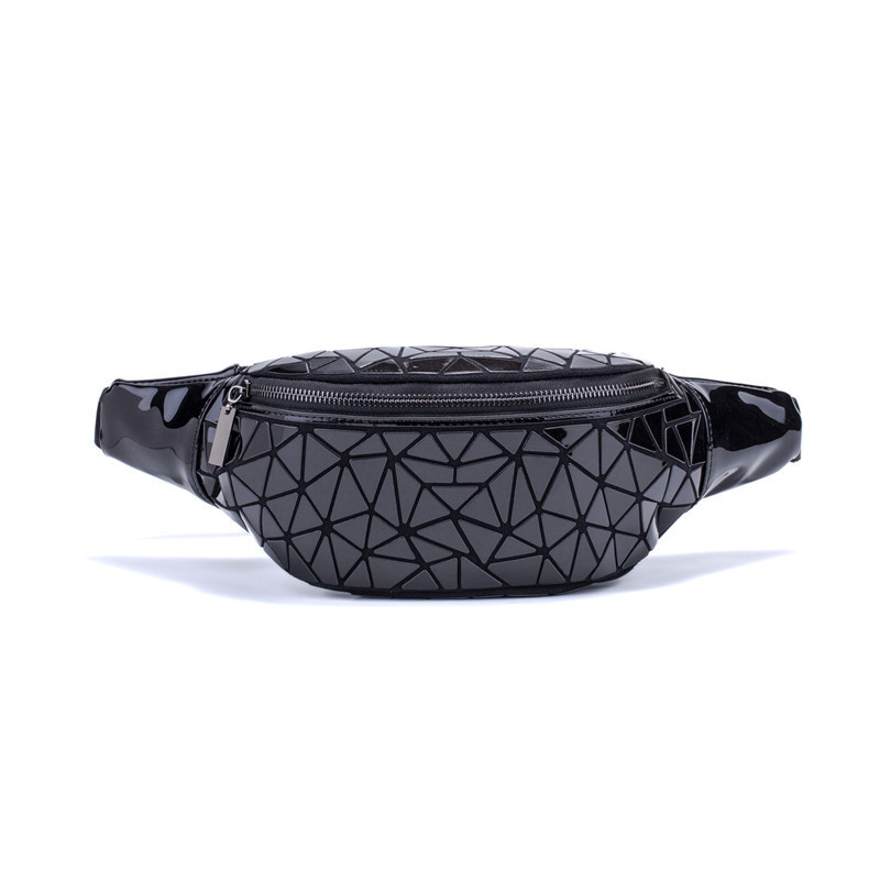 Sportska pojas torba PU materijala, geometrijski uzorak, unisex, pretinac za pohranu, za aktivnosti na otvorenom
