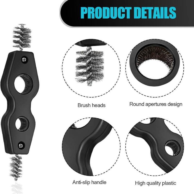 Autó 4‑in‑1 kábel ecset, dupla fejű akkumulátor terminál tisztító és rozsdát eltávolító eszköz