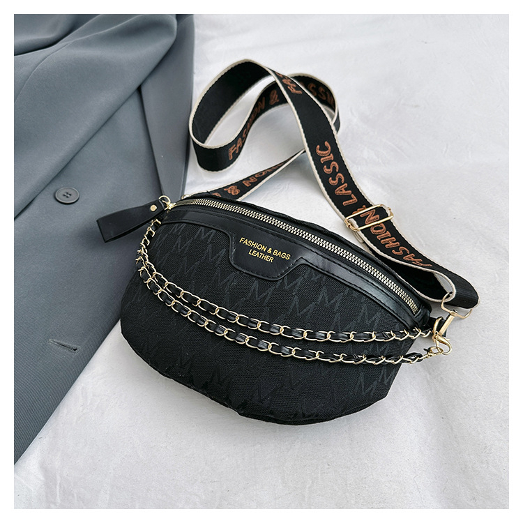 Τσάντα crossbody από PU δέρμα, σε στυλ Saddle Bag, μορφή dumpling, με φερμουάρ και επένδυση πολυεστέρα