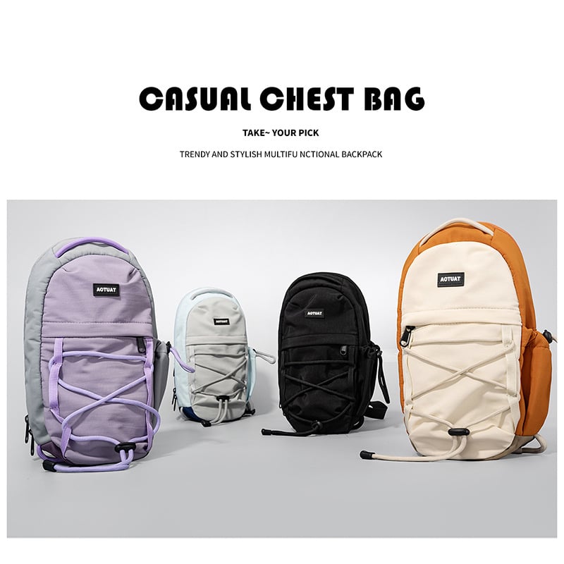 Nylon Crossbody torba s poklopcem, zatvaranje na zip, unutarnji džep na zip i podjela, mladi kampus stil