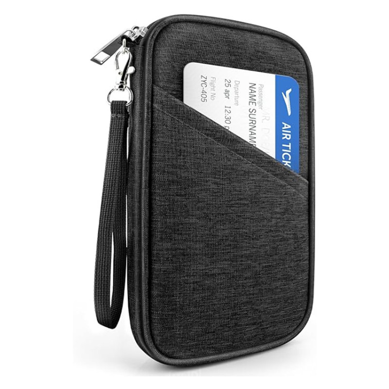 Pasporta vāciņš un kartes organizētājs – universāls, viegls, pretzādzības funkcija, poliesters