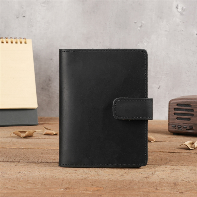 Niuyike 1140 Paso dėklas – tikra oda, galvijų oda, 1 sulenkimas, vienos spalvos, unisex