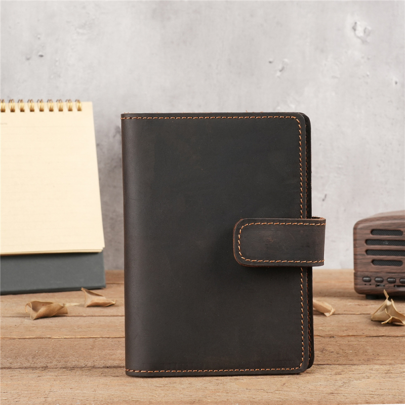 Niuyike 1140 Paso dėklas – tikra oda, galvijų oda, 1 sulenkimas, vienos spalvos, unisex