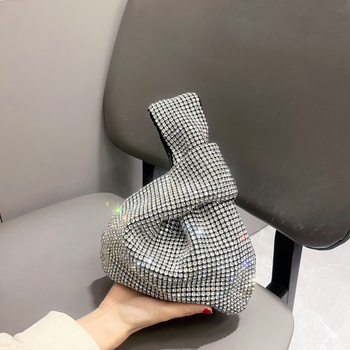 Дамска ръчна чанта с кристали, за ежедневна употреба, свеж и сладък стил, лято 2024