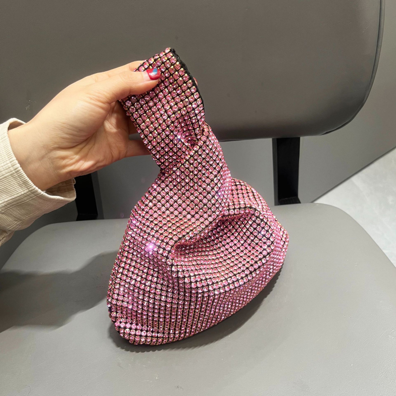 Дамска ръчна чанта с кристали, за ежедневна употреба, свеж и сладък стил, лято 2024