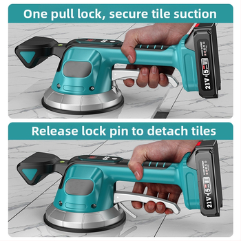 Електрическа машина за полагане на плочки с високо всмукване, цифров дисплей, голяма вакуумна чашка, регулируема скорост, презареждаща се литиева батерия