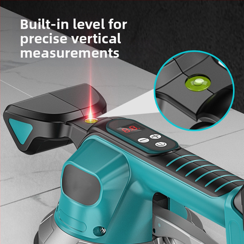 Електрическа машина за полагане на плочки с високо всмукване, цифров дисплей, голяма вакуумна чашка, регулируема скорост, презареждаща се литиева батерия