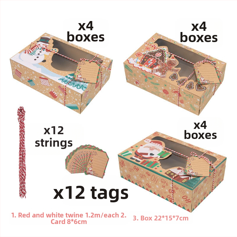 Europos stiliaus kraftpopieriaus sausainių dėžutė, kvadratinė forma, popierinė konstrukcija, vestuvėms