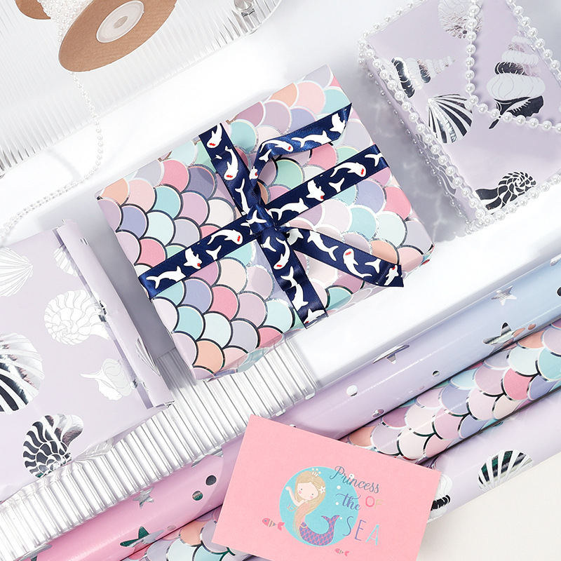 Алуминирана хартия за опаковане на подаръци в ролка, подаръчна опаковка, частна марка допустима, марка Cultural Herbal Packaging