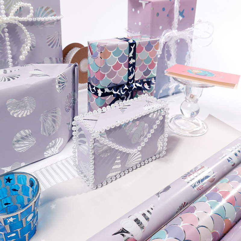 Алуминирана хартия за опаковане на подаръци в ролка, подаръчна опаковка, частна марка допустима, марка Cultural Herbal Packaging