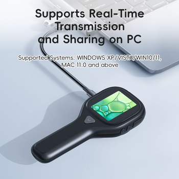 Vaikų rankinis mikroskopas X101, 400× padidinimas, 2,0 colių LCD ekranas, nuotraukų įrašymas, baterijos veikimo laikas 1,5 val.