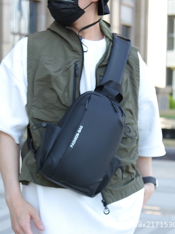 Мъжка чанта за гръдния кош за свободно време — водоустойчива, ултралека, компактна за съхранение, през рамо