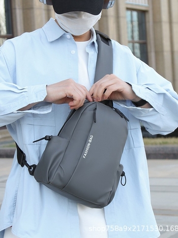 Мъжка чанта за гръдния кош за свободно време — водоустойчива, ултралека, компактна за съхранение, през рамо