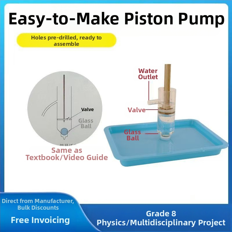 DIY paprastas pistono vandens siurblio modelis – Craftsman, iš plastiko, skirta 8 klasei, praktinis mokslų rinkinys