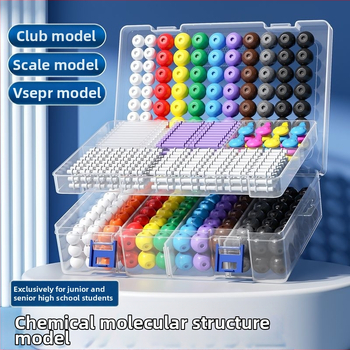 Model molekuly s guľami a tyčinkami pre organickú chémiu, učebné pomôcky pre gymnázium a stredné školy, plast