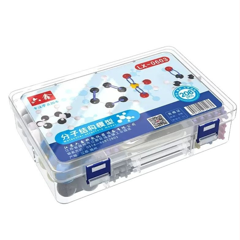 Model molekuly s guľami a tyčinkami pre organickú chémiu, učebné pomôcky pre gymnázium a stredné školy, plast